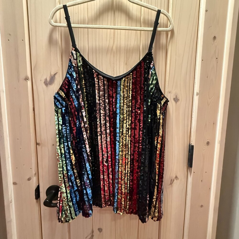 Torrid Sophie Sequin Swing Cami / Tank, Size 2 (2X/18-20)
